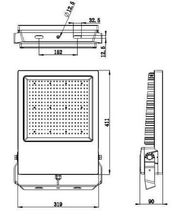 Deko-Light podlahové a nástěnné a stropní svítidlo Atik 220-240V AC/50-60Hz 152,00 W 4000 K 21350 lm 319 tmavě černá RAL 9005 732096