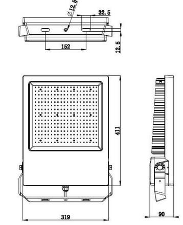 Deko-Light podlahové a nástěnné a stropní svítidlo Atik 220-240V AC/50-60Hz 202,00 W 4000 K 28450 lm 319 tmavě černá RAL 9005 732097