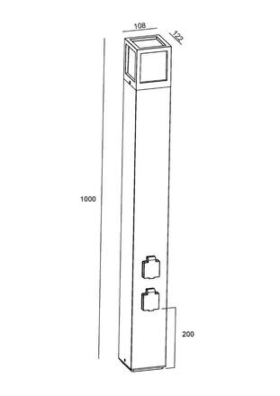 Deko-Light stojací svítidlo Facado Socket 220-240V AC/50-60Hz E27 1x max. 20,00 W 1000 mm tmavěšedá 733065