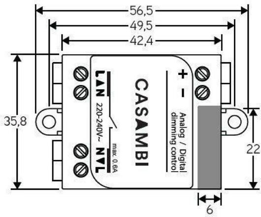 Light Impressions Casambi řídící jednotka Bluetooth řídící jednotka CBU-ASD 220-240V AC/50-60Hz 843011