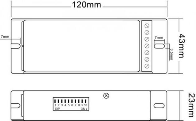 Light Impressions KapegoLED řídící jednotka stmívač R-DMX 3+1 12-24V DC DMX512 4 CH  843273