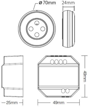 Deko-Light RF-smart, startovací sada Triac, 230V, 300W vč. dálkového ovládání RF / Zigbee 3.0 / Intelli-Push 843500