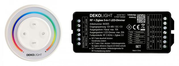 Deko-Light RF-smart, startovací sada RGB/W/CCT, 12-48V, 20A vč. dálkového ovládání RF / Zigbee 3.0 / Intelli-Push 843502