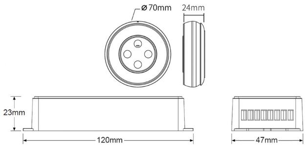 Deko-Light RF-smart, startovací sada RGB/W/CCT, 12-48V, 20A vč. dálkového ovládání RF / Zigbee 3.0 / Intelli-Push 843502