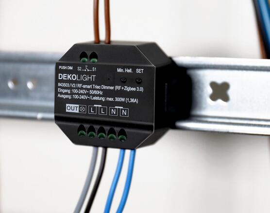 Deko-Light stmívač, RF-smart, 230V, 300W, IP20 RF / Zigbee 3.0 / Intelli-Push / triak 843503