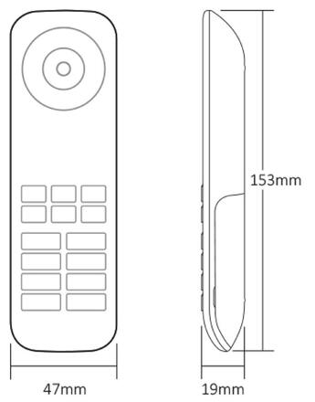 Deko-Light RF-smart, dálkové ovladání, černá, 8 zón, Single/CCT/RGB/RGBW/RGB+CCT 843512