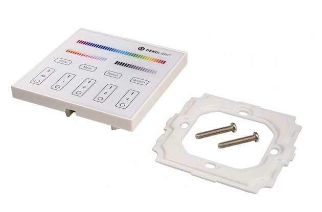 Deko-Light ovládání RF - RF-smart, nástěnné dálkové ovladání, bílá, 230V, 4 zóny, Single/CCT/RGB/ 843522