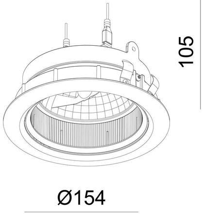 Deko-Light stropní vestavné svítidlo Tura osazení QR 111 12V AC/DC G53 / QR111 1x max. 75,00 W bílá  850104