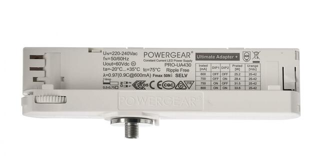Deko-Light napájení Multi CC, PRO-UA430-W kolejnicový systém 3-fázový 230V konstantní proud 600/700/750/800 mA IP20 25-42V DC 15,00-33,60 W 862181