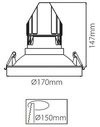 Light Impressions Deko-Light 170 mm vestavné svítidlo pro Modular Sytem COB 930089