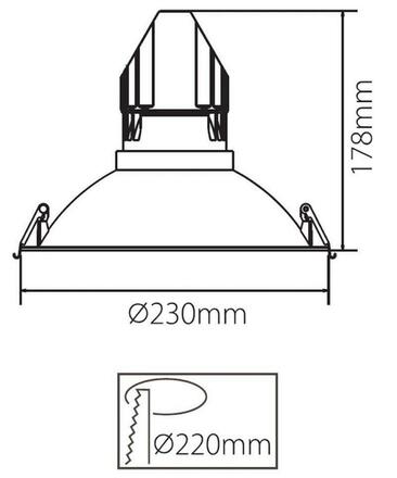 Light Impressions Deko-Light 230 mm vestavné svítidlo pro Modular Sytem COB 930090