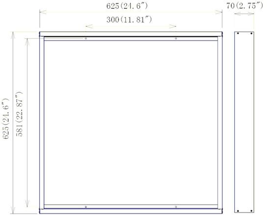 Deko-Light přisazený rám pro 620x620mm Panel  930665