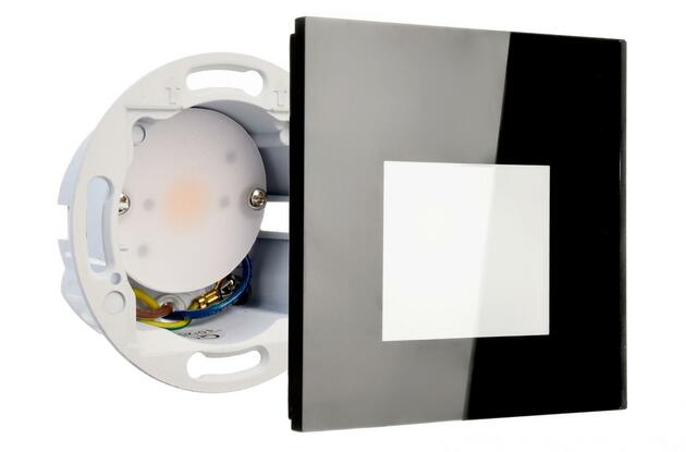 Deko-Light příslušenství - sklo-kryt mléčné hranaté černé pro Alwaid 930842