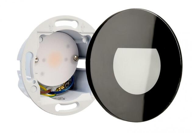 Deko-Light příslušenství - sklo-kryt mléčné kulaté černé pro Alwaid 930843