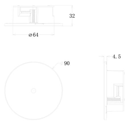 Deko-Light příslušenství - 68 mm vestavná rozeta pro závěsné svítidlo, bílá 930913