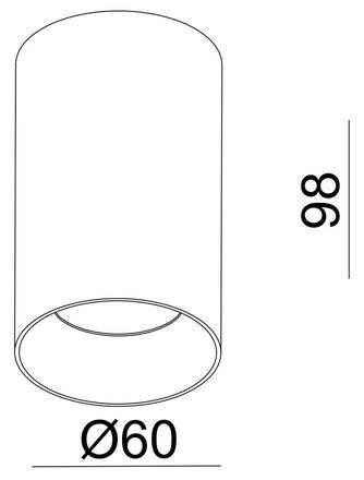 Deko-Light příslušenství - válcový kryt pro Can Spot, černošedá 931057