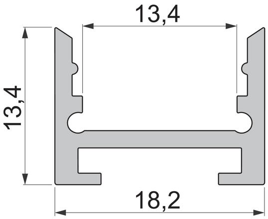 Light Impressions Reprofil drážkový profil, U-vysoký AU-10-12 bílá lakovaná 2000 mm 970284