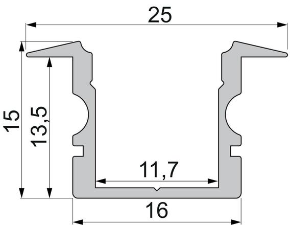 Light Impressions Reprofil T-profil vysoký ET-02-10 černá mat elox 2000 mm 975123