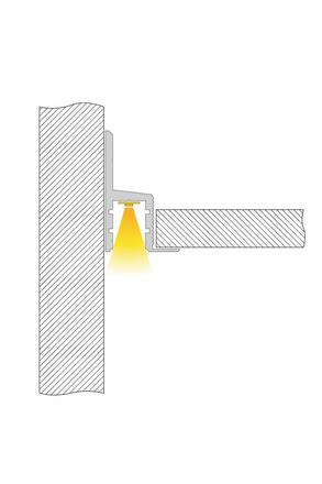 Deko-Light sádrokartonový-profil, stropní římsa EL-03-10 stříbrná elox 2000 mm 975483