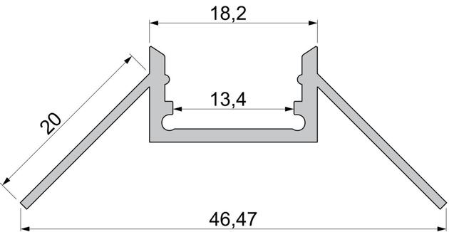 Deko-Light profil - sádrokartonový-profil, EV-12-12, 3m, stříbrná 975521
