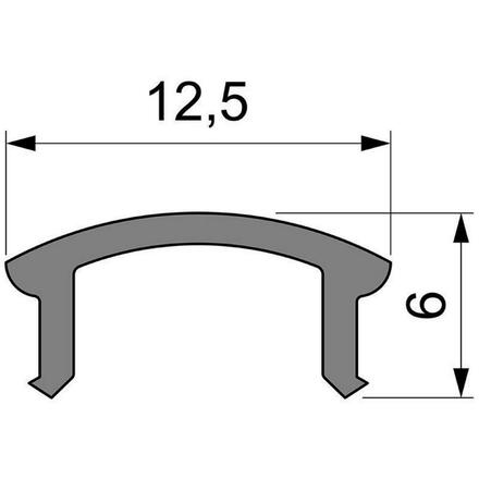 Light Impressions Reprofil kryt H-01-08 matt 75% průhlednost 1000 mm 984002