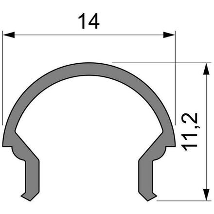 Light Impressions Reprofil kryt R-01-08 matt 75% průhlednost 1000 mm 984502