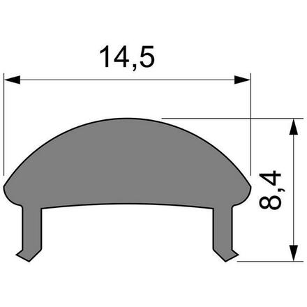 Light Impressions Reprofil kryt L-01-10 čirá 95% průhlednost 1000 mm 985010