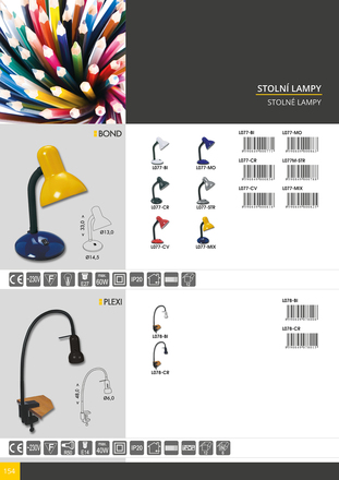 Ecolite Lampa stolní pestrá L077-MIX