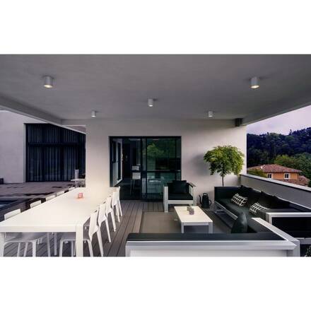 BIG WHITE ROX CEILING venkovní stropní svítidlo, QPAR111, IP44, kulaté, kartáčovaný Al, max. 75 W 1000332