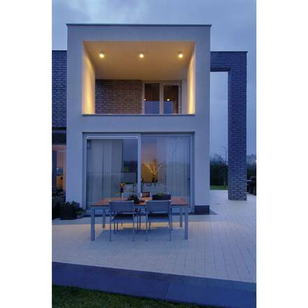 BIG WHITE ROX CEILING venkovní stropní svítidlo, QPAR111, IP44, kulaté, kartáčovaný Al, max. 75 W 1000332