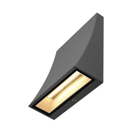 BIG WHITE DELWA WIDE, venkovní nástěnné svítidlo, LED, 3000K, IP44, antracit, 6,5 W 1000342