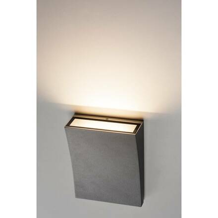BIG WHITE DELWA WIDE, venkovní nástěnné svítidlo, LED, 3000K, IP44, antracit, 6,5 W 1000342