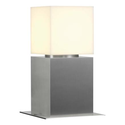 BIG WHITE SQUARE POLE 30, venkovní stojací lampa, TC-TSE, IP44 , hranatá, nerezová ocel 304, D/Š/V 18/18/30 cm, max. 20W 1000344