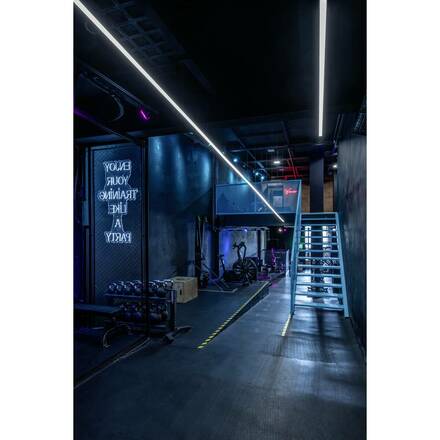 BIG WHITE GRAZIA 10, profil na stěnu, LED, standard, drážkovaný, 2m, černý 1000465