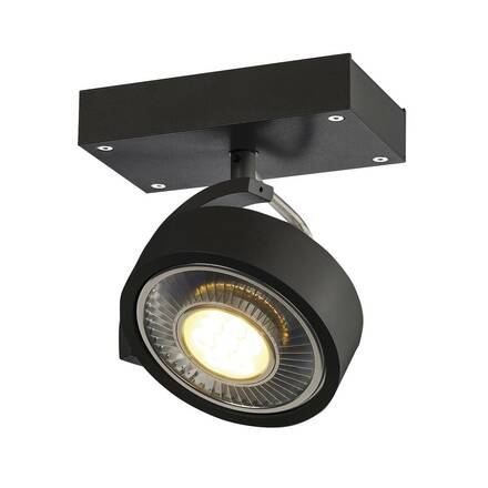 BIG WHITE KALU, nástěnné a stropní svítidlo, QPAR111, jedna žárovka, černé, max. 75W 1000702