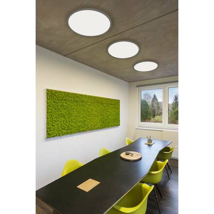 BIG WHITE PANEL 60 kulaté LED vnitřní stropní nástavbové svítidlo, stříbrošedá, 3000K 1000785