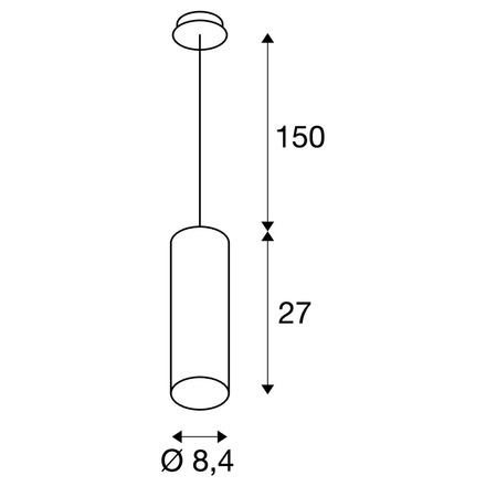 BIG WHITE ANELA, závěsné svítidlo, LED, 3000K, černé 1000813