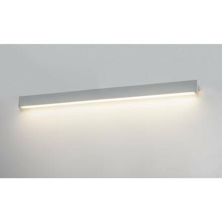 BIG WHITE L-LINE 120 nástěnné a stropní svítidlo, LED, 3000K, IP44, stříbrné, D/Š/V 118/7/7 cm, 3 000 lm, 2x12,9 W 1001304