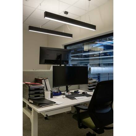 BIG WHITE GLENOS profilové závěsné svítidlo, LED, 3000K, černá, 1 m, 43W 1001400
