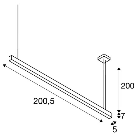BIG WHITE GLENOS profilové závěsné svítidlo, LED, 3000K, černá, 2 m, 85W 1001406