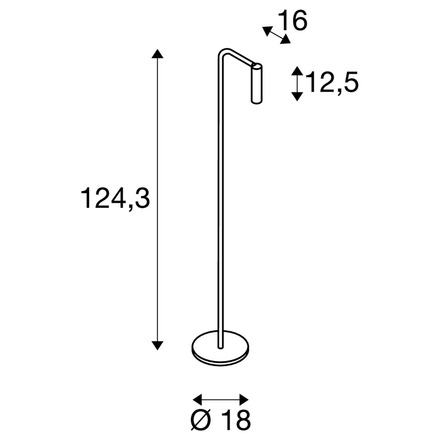 BIG WHITE KARPO TL LED vnitřní stojací svítidlo, bílá, 3000K 1001462