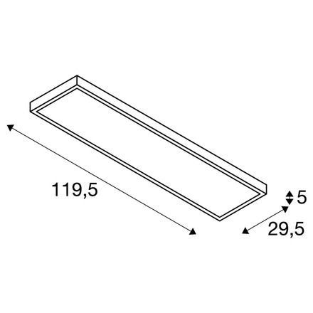 BIG WHITE PANEL 1200x300mm LED vnitřní stropní nástavbové svítidlo 4000K, bílá 1001506