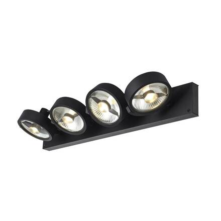 BIG WHITE KALU CW vnitřní nástěnné a stropní nástavbové svítidlo, quad, QPAR111, černá, 4x75W 1002023