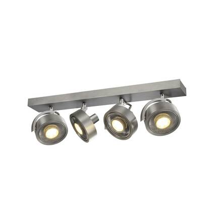 BIG WHITE KALU CW vnitřní nástěnné a stropní nástavbové svítidlo, quad, QPAR111, kartáčovaný hliník, 4x75W 1002025