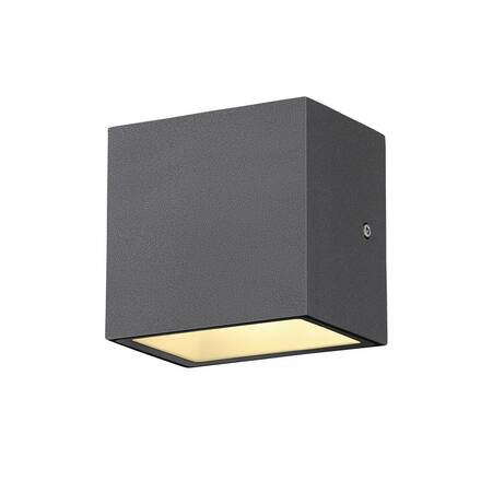 BIG WHITE SITRA CUBE WL LED venkovní nástěnné a stropní nástavbové svítidlo, antracit, IP44, 3000K, 10W 1002032