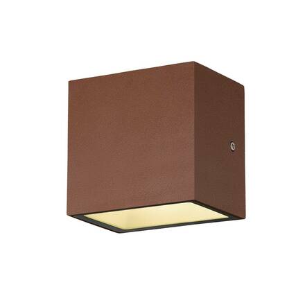 BIG WHITE SITRA CUBE WL LED venkovní nástěnné a stropní nástavbové svítidlo, rezavě zbarvené, IP44, 3000K, 10W 1002034