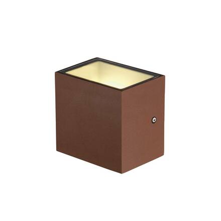 BIG WHITE SITRA CUBE WL LED venkovní nástěnné a stropní nástavbové svítidlo, rezavě zbarvené, IP44, 3000K, 10W 1002034