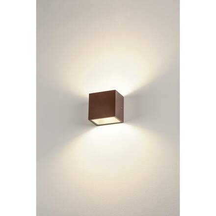 BIG WHITE SITRA CUBE WL LED venkovní nástěnné a stropní nástavbové svítidlo, rezavě zbarvené, IP44, 3000K, 10W 1002034