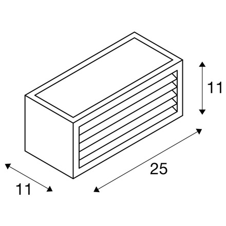 BIG WHITE BOX_L LED venkovní nástěnné a stropní nástavbové svítidlo, antracit, IP44, 3000K, 19W 1002035