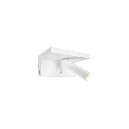 BIG WHITE KARPO Bedside LED vnitřní nástěnné nástavbové svítidlo, bílá, 3000K 1002140